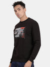 T-Base Graphic Printed Round Neck Sweatshirt