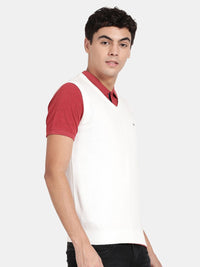 T-Base V-Neck Sleeveless Cotton Sweater Vest