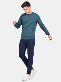 T-Base Men Solid Round Neck Sweatshirt