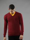 T-Base Men Red Solid Pullover