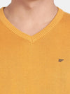 V Neck Spruce Yellow Full Sleeve Pullover