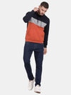 T-Base Striped Hooded Pullover