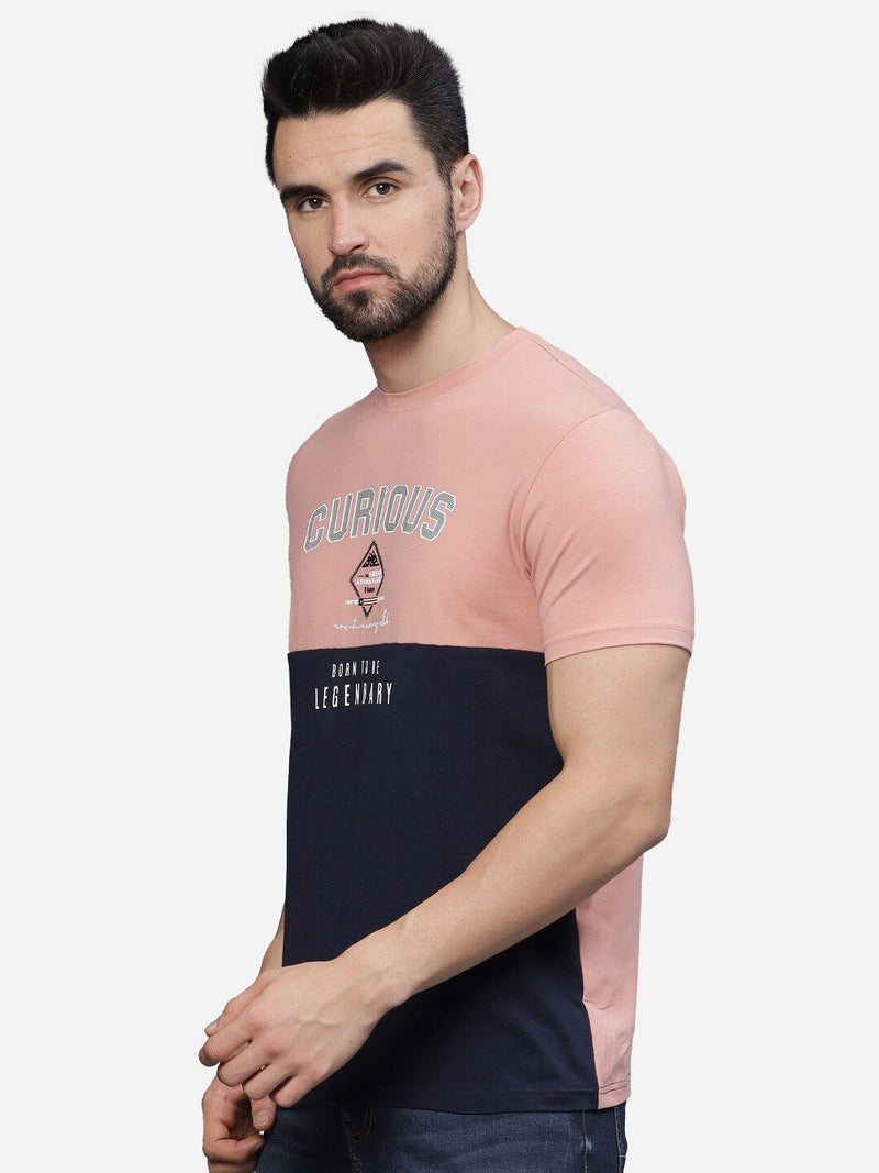 T-Base Men Colourblocked T-Shirt