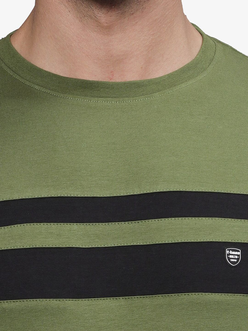 T-Base Striped Round Neck T-Shirt