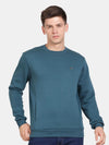 T-Base Men Solid Round Neck Sweatshirt