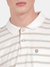 STRIPER POLO COLLAR T-SHIRT