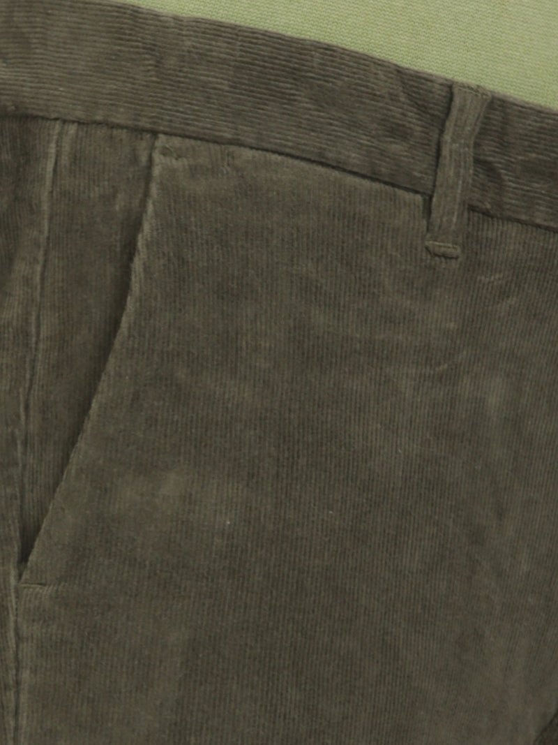 Lt Olive Corduroy Stretch Chino Pants