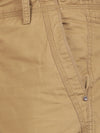 Tan Solid Cargo Pants