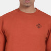 T-Base Round Neck Long Sleeves Ribbed Cotton Sweatshirt