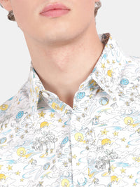 HALF SLEEVE COTTON PRINTED SHIRT