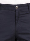 Navy Solid Cargo Pants