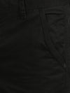 Black Solid Cargo Pants