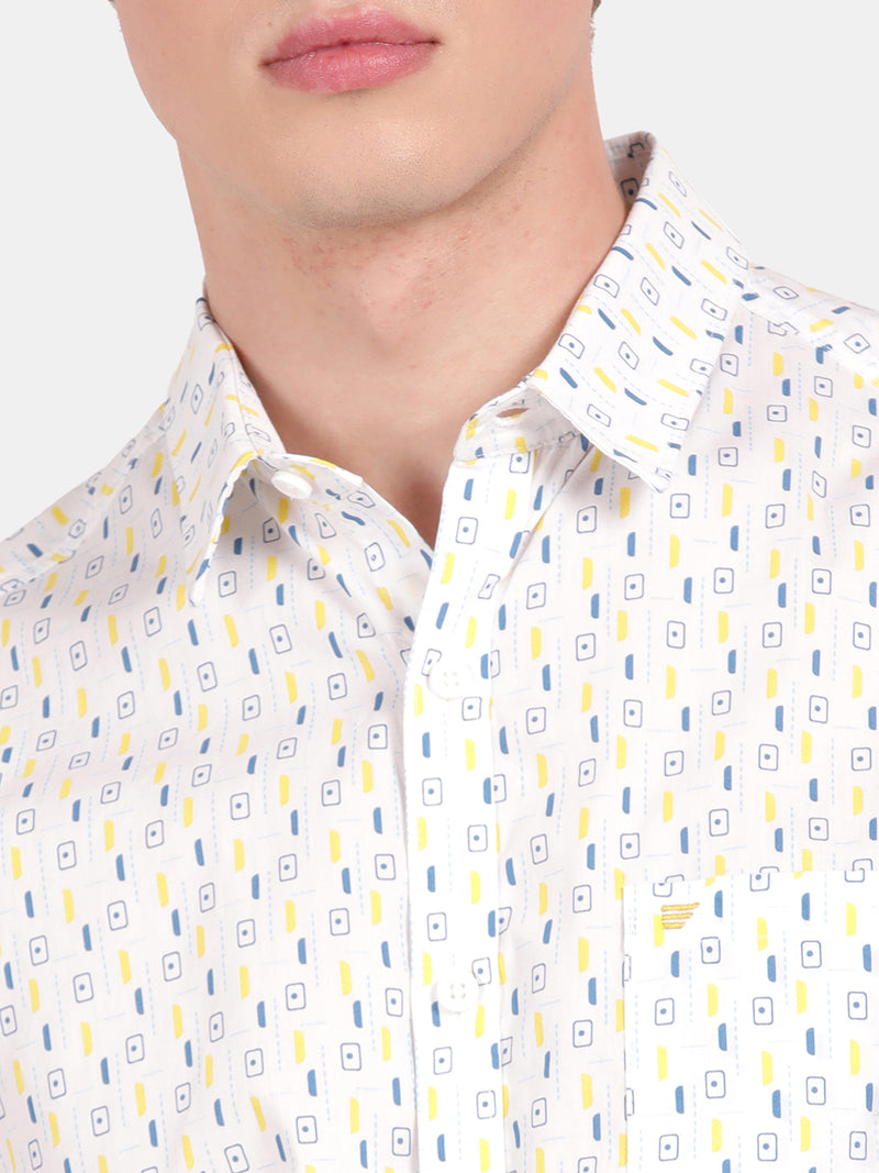 HALF SLEEVE COTTON PRINTED SHIRT