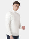 T-Base Men Solid White Pullover