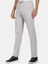 Grey Melange Knitted Lower Track Pants