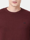 T-Base Men Maroon Sweater Vest