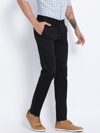 T-Base Men Black Core Chinos Trousers