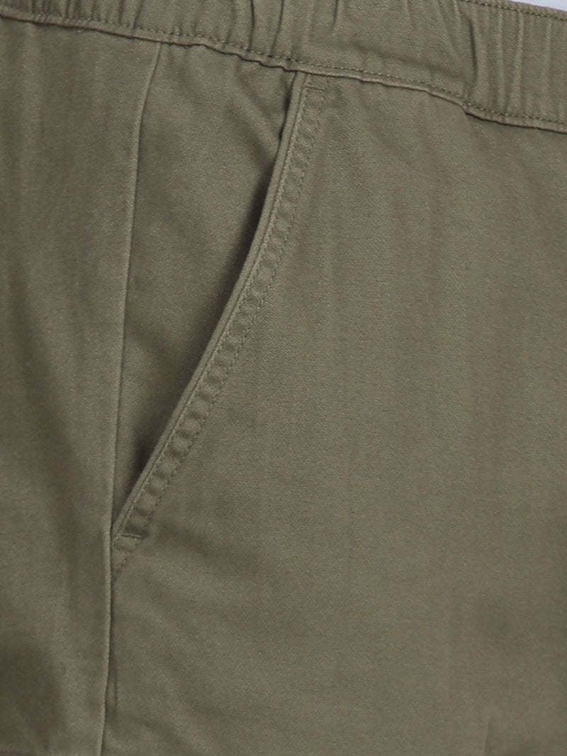 T-Base Men Solid Mid-Rise Regular Fit Cargos