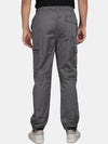 T-Base Men Mid-Rise Flat-Front Plain Drawstring Cotton Cargos Jogger