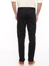 T-Base Men Black Tapered Fit Easy Wash Trousers