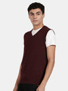 T-Base V-Neck Sleeveless Cotton Sweater Vest