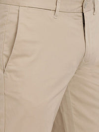 T-Base Men Cream-Coloured Core Chino Trousers