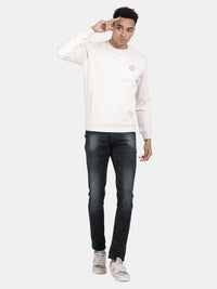 T-Base Round Neck Long Sleeve Cotton Sweatshirt