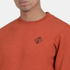 T-Base Round Neck Long Sleeves Ribbed Cotton Sweatshirt