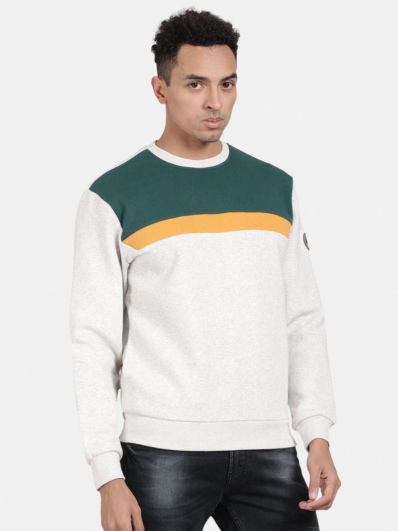 T-Base Colourblocked Round Neck Pullover