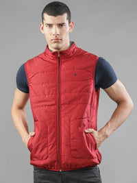 t-base Men Red Windcheater Padded Jacket