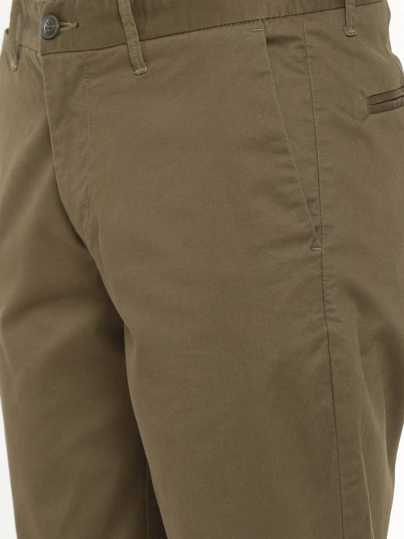 T-Base Men Green Easy Wash Trousers