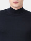 High Neck Navy Full Sleeve Pullover