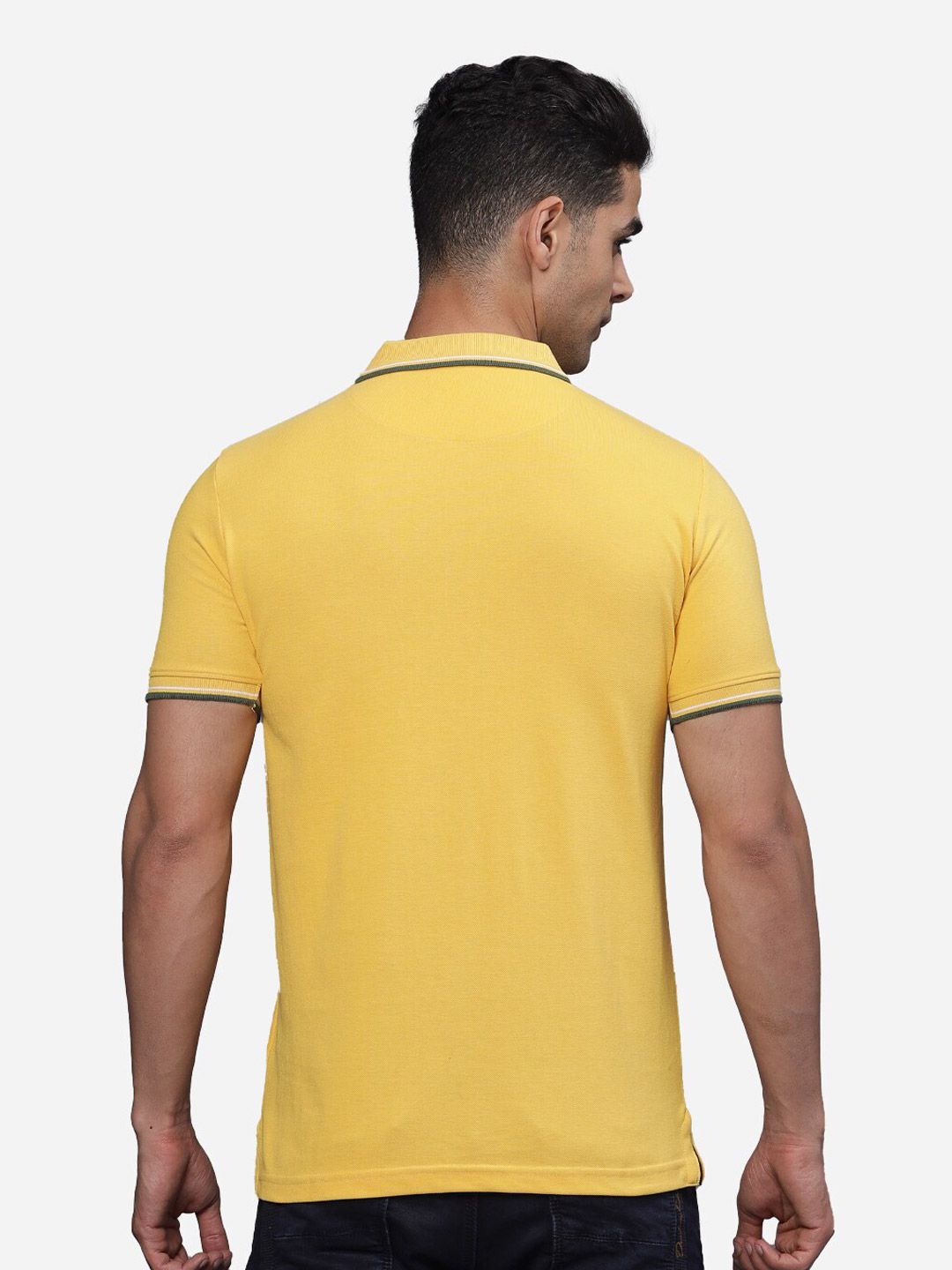 T-Base Men Polo Collar Applique T-Shirt