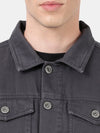 t-base Men Crop Denim Jacket