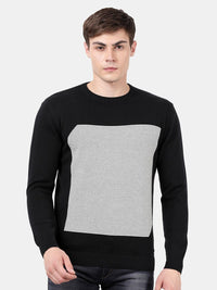 T-Base Men Black Striped Pullover