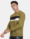 T-Base Colourblocked Cotton Sweatshirt