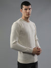 T-Base Men Grey Solid Pullover