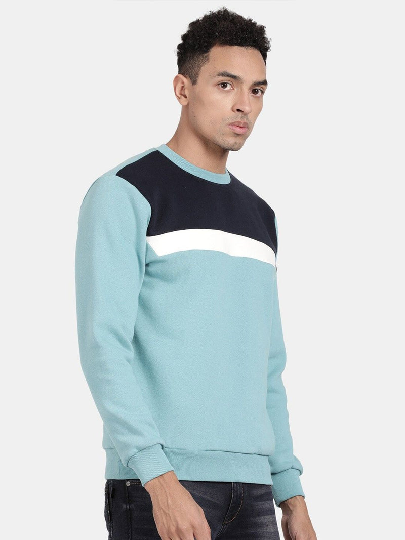 T-Base Colourblocked Round Neck Long Sleeve Sweatshirt