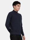 Turtle Neck Deep Indigo Melange Full Sleeve Pullover