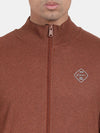 T-Base Mock Neck Front-Open Sweatshirt