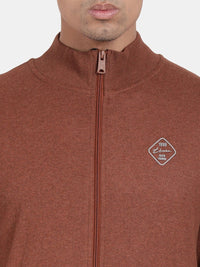 T-Base Mock Neck Front-Open Sweatshirt