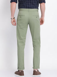 T-Base Men Green Easy Wash Trousers