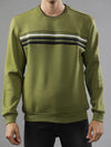 T-Base Striped Round Neck Long Sleeve Pullover Sweatshirt