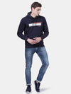 T-Base Men Navy Blue Printed Sweatshirt