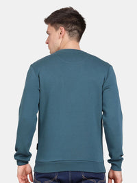 T-Base Men Solid Round Neck Sweatshirt