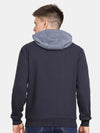 T-Base Men Colourblocked Hooded Sweatshirt