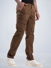 T-Base Men Regular Fit Cargos Trousers