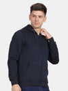 T-Base Men Solid Hooded Sweatshirt