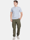 T-Base Men Solid Mid-Rise Regular Fit Cargos