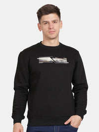 T-Base Men Round Neck Graphic Printed Sweatshirt